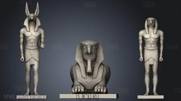 egypt Statues stl model for CNC