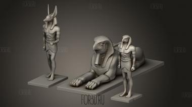Египетские Статуи 3d stl модель для ЧПУ