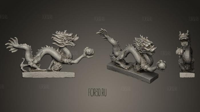 Rusty Dragon statue stl model for CNC