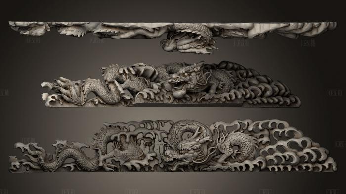 Wood Carving of Dragon stl model for CNC