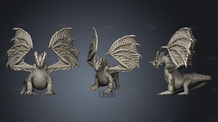 Blue Dragon For 28Mm Tabletop Roleplay stl model for CNC