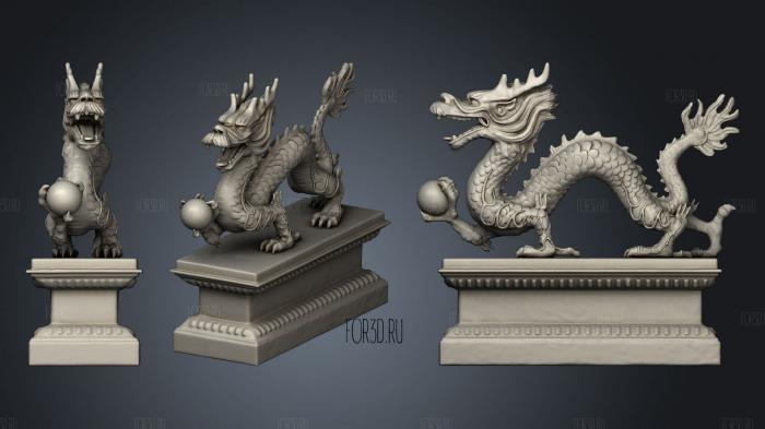 Chinese Dragon stl model for CNC
