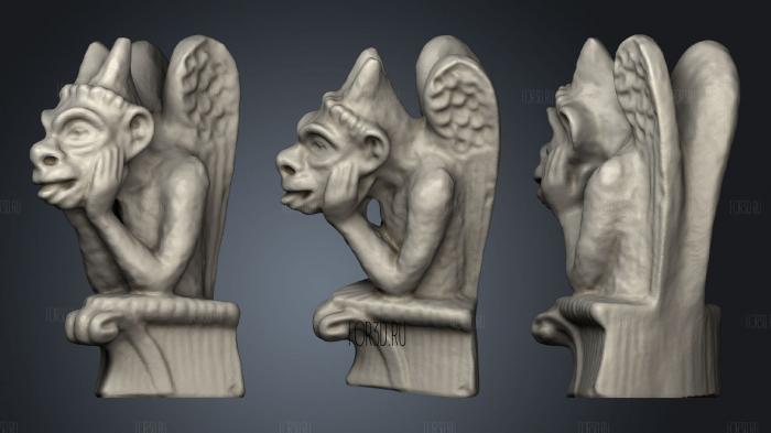 Cute Winged Gargoyle Grotesque stl model for CNC