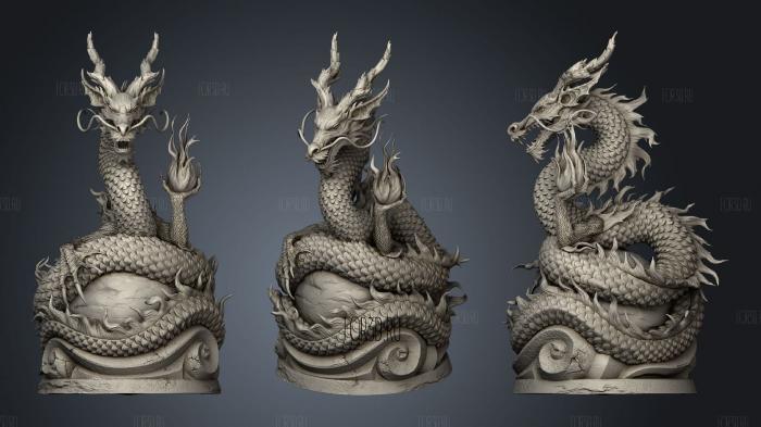 Eastern Dragon stl model for CNC