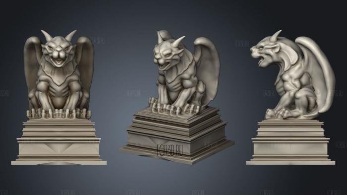 Gargoyle 001 stl model for CNC