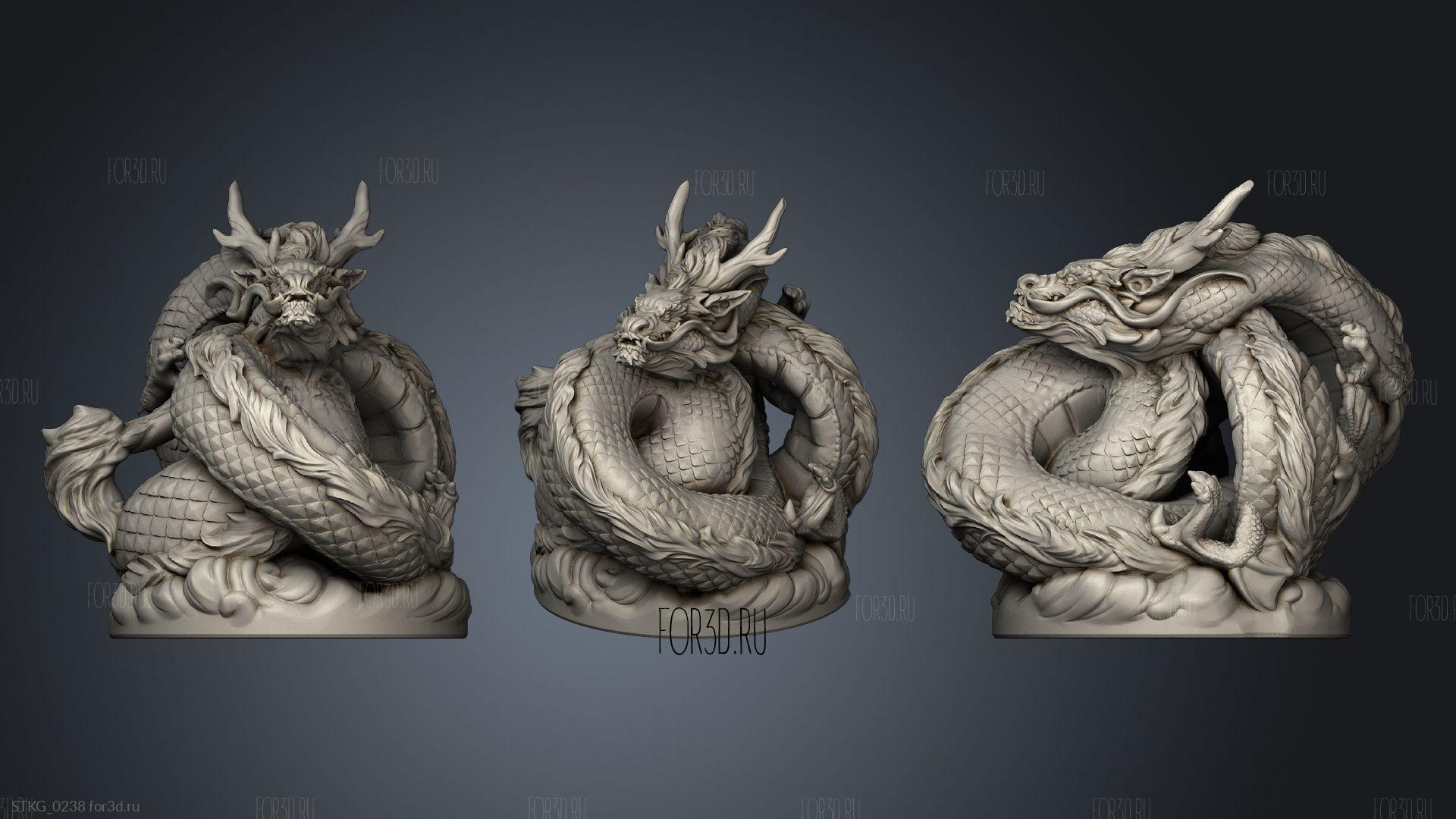 Figurines of griffins and dragons - Mhw Diablos, STKG_0103. 3D stl