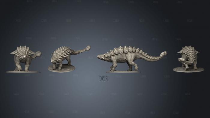 Ankylosaurus Walk stl model for CNC