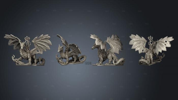 forest dragon sorcerer stl model for CNC