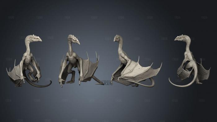 Protowyvern Stare Full stl model for CNC