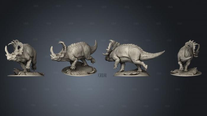 Sinoceratops Alpha Alternative Pose Complete stl model for CNC
