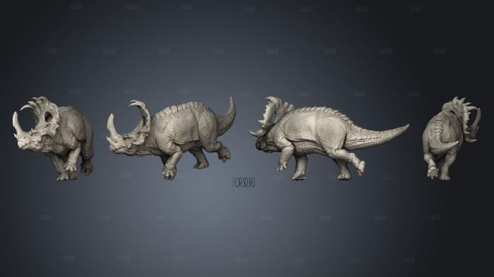 Sinoceratops Alpha Alternative Pose Full stl model for CNC