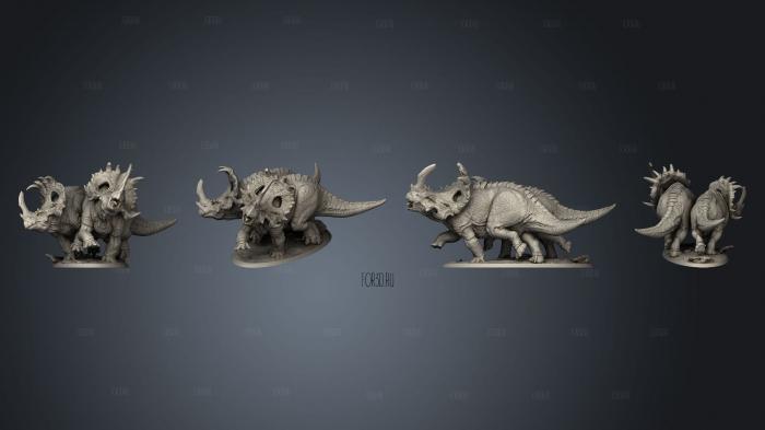 Sinoceratops Duo Bigger Dino Complete stl model for CNC