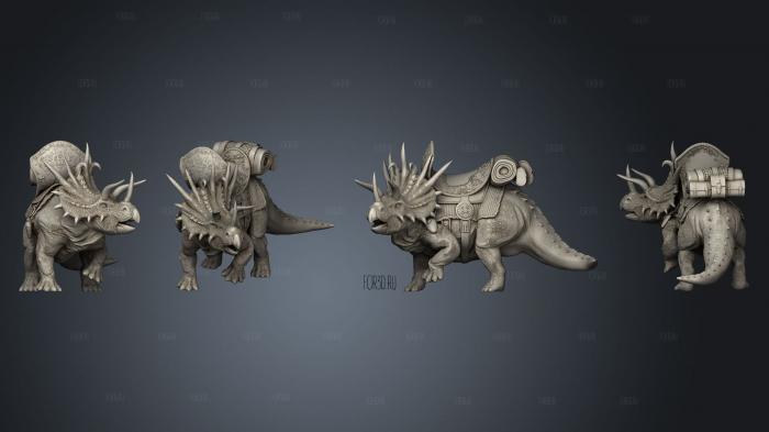 Triceratops 2 stl model for CNC