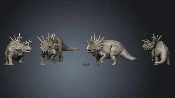 Triceratops 3 stl model for CNC