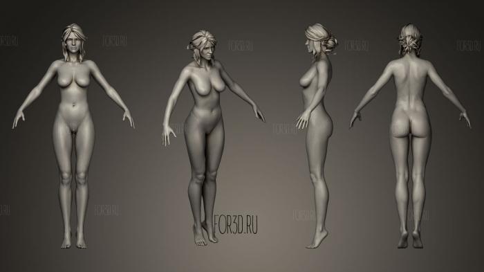 Женская Базовая скульптура 3d stl модель для ЧПУ