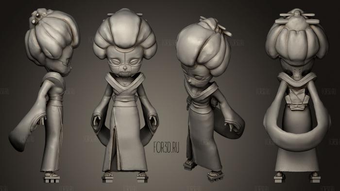 Geisha cyborg from ghost in the shell stl model for CNC