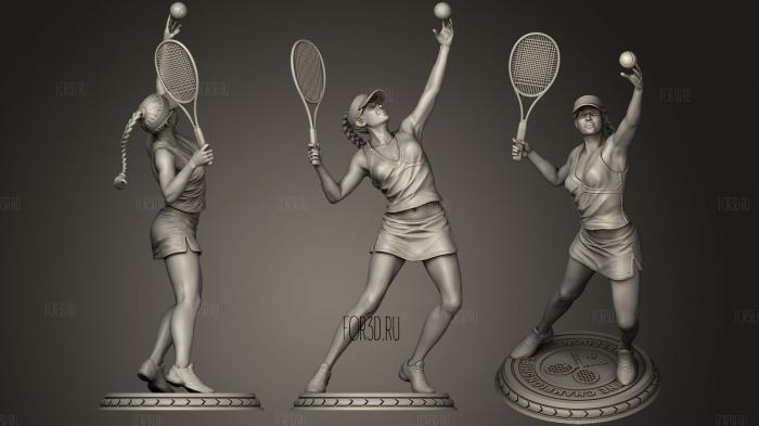 Girl player in Tennis 3d stl модель для ЧПУ