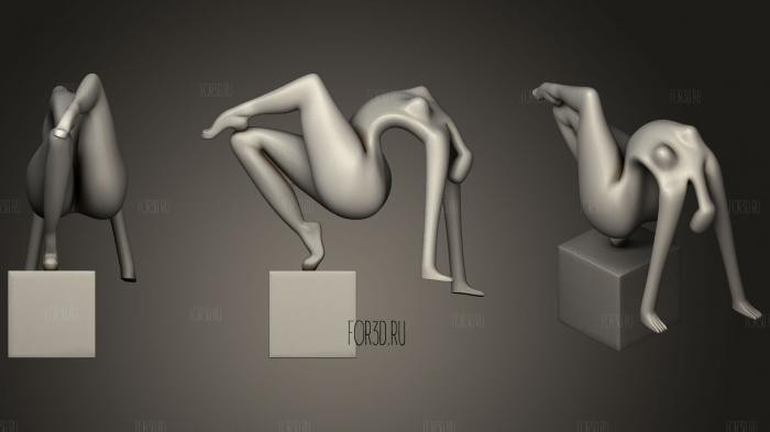 Скульптура Акробатический трюк 3d stl модель для ЧПУ
