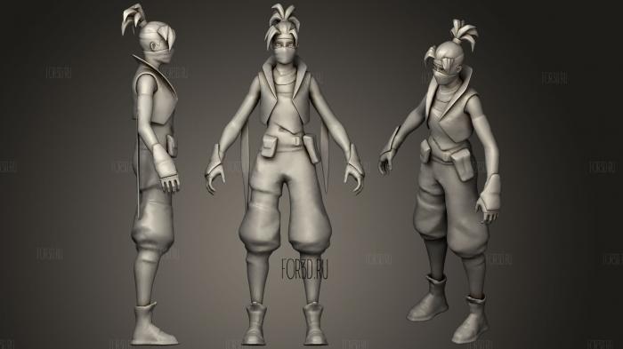 Fortnite Leaked Skin Indigo Kuno 3d Stl Model For CNC