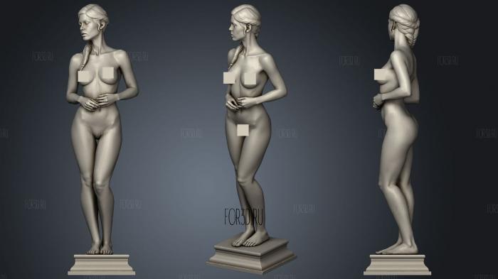 Adultery standing girl stl model for CNC