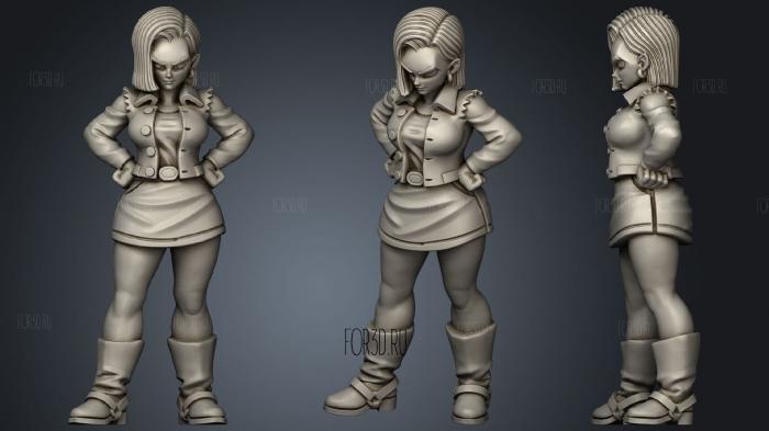 Android 18 Dragon Ball stl model for CNC