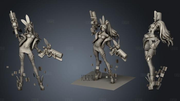 Battle bunny miss fortune 3d stl модель для ЧПУ
