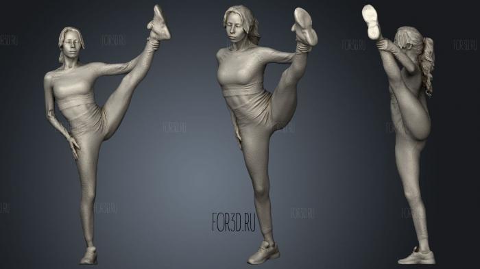 Beautiful woman stretching leg 300 3d stl модель для ЧПУ