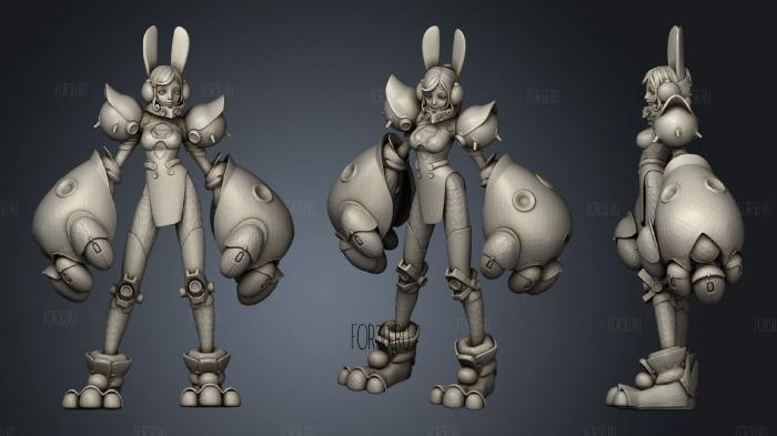 Bunny girl2 stl model for CNC