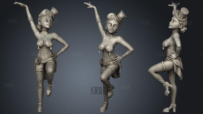 Burlesque Dancer stl model for CNC