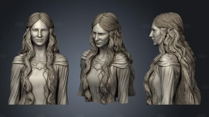 Cate Blanchet Galadriel The Lord Of The RIngs stl model for CNC