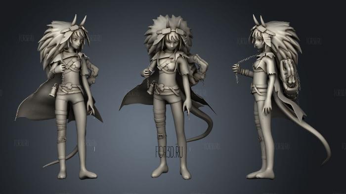 Challenge dragon girl 2 stl model for CNC