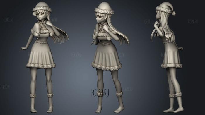 Christmas costume komi shouko stl model for CNC