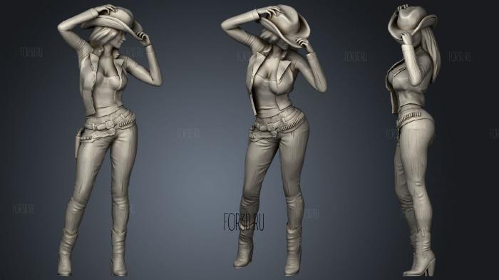Cowgirl hat stl model for CNC