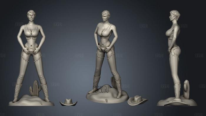 Cowgirl stl model for CNC