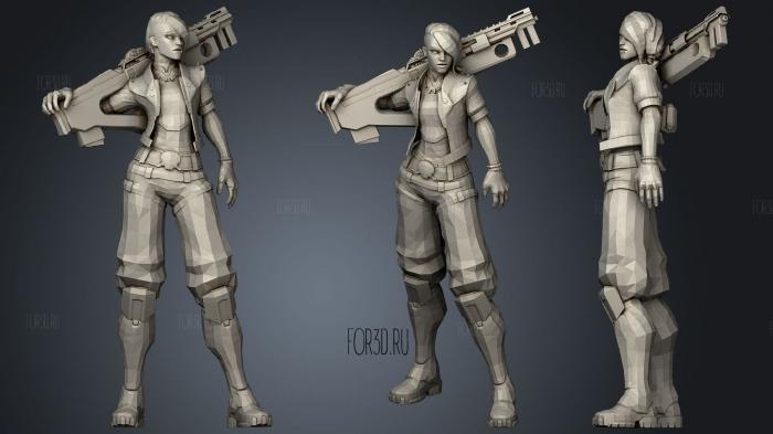 Cyber Punk Character stl model for CNC
