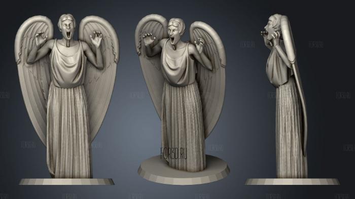 Doctor Who Weeping Angel Miniature stl model for CNC