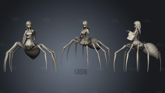Emilia Re Zero Chibi and Monster Girl Arachne stl model for CNC