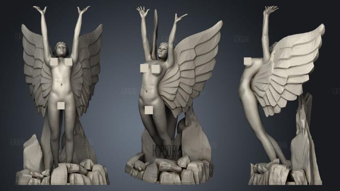 Fallen Angel 3d stl модель для ЧПУ