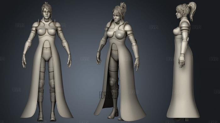 Female Armor Suit stl model for CNC
