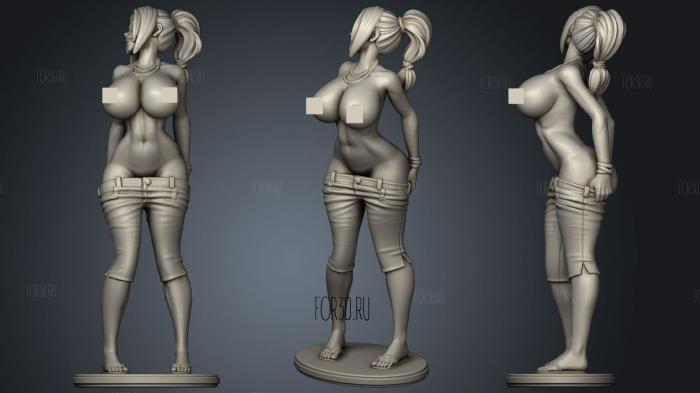 Gabrielle Topless stl model for CNC