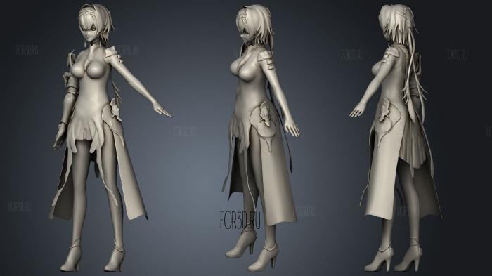 Game character 01 stl model for CNC