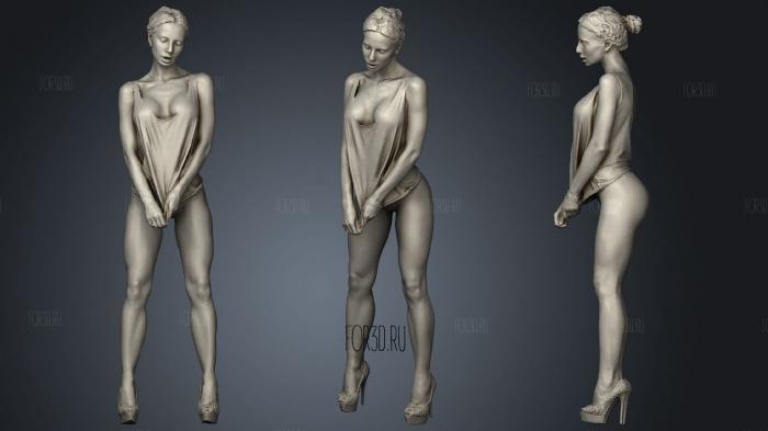 Girl Posing Sexy stl model for CNC