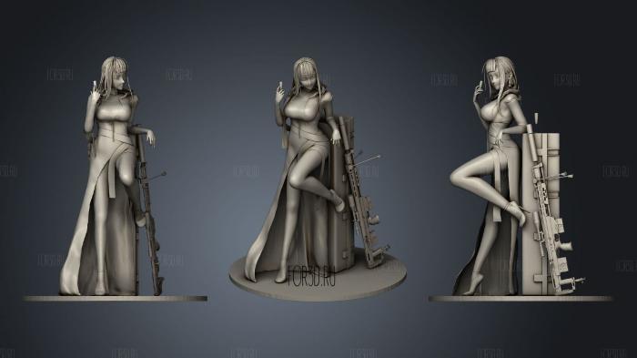 Girls Frontline stl model for CNC