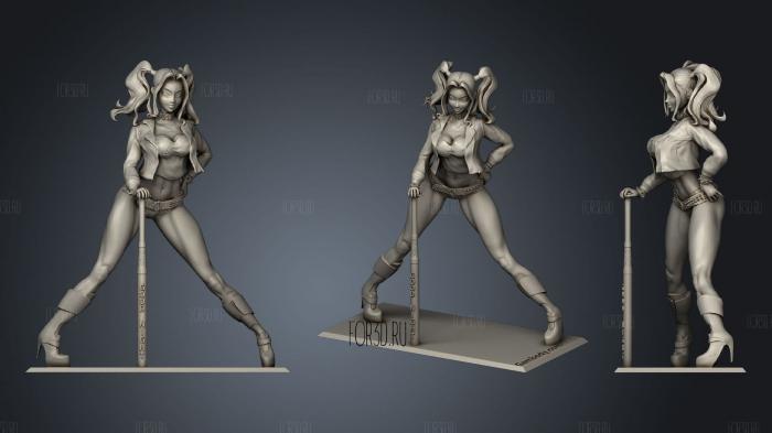 Harley Quinn 2 stl model for CNC