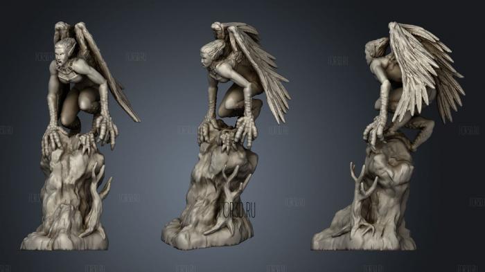 Harpies 3D stl model for CNC