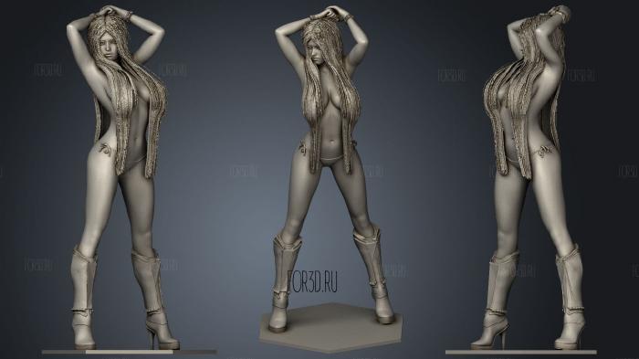 Hot sexy girl stl model for CNC