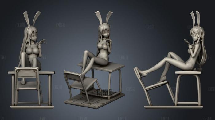 Mai Sakurajima Rascal Does Not Dream of Bunny Girl Senpai stl model for CNC