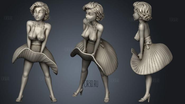 Marilyn Monroe Empire Figures stl model for CNC