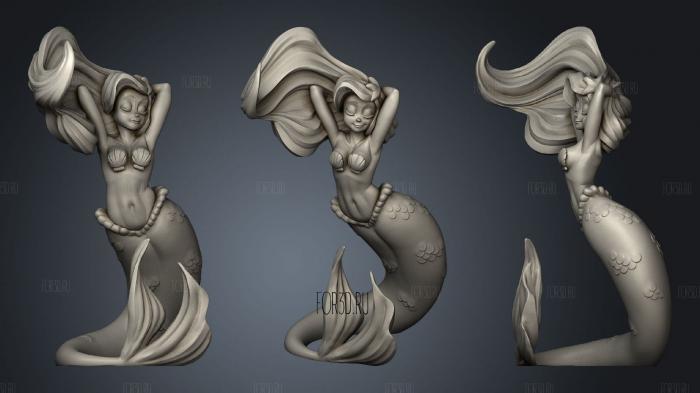 Mermaid 2 stl model for CNC
