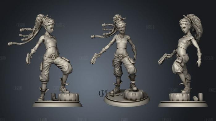 Molly the Punk stl model for CNC